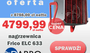 Poznaj świetne ceny hurtowni wentylacyjnej DABROwent! Nagrzewnice Frico ELC 633 już za 4799,99 zł netto
