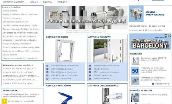 Sklep internetowy producenta okuć okiennych